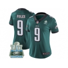 Womens Nike Philadelphia Eagles #9 Nick Foles Midnight Green Team Color Super Bowl LII Champions Stitched NFL Vapor Untouchable Limited Jersey