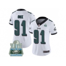 Womens Nike Philadelphia Eagles #91 Fletcher Cox White Super Bowl LII Champions Stitched NFL Vapor Untouchable Limited Jersey