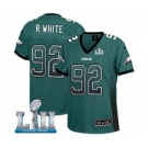 Women's Nike Philadelphia Eagles #92 Reggie White Elite Midnight Green Drift Fashion Super Bowl LII NFL Jersey
