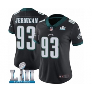 Women's Nike Philadelphia Eagles #93 Timmy Jernigan Black Alternate Vapor Untouchable Limited Player Super Bowl LII NFL Jersey