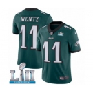 Youth Nike Philadelphia Eagles #11 Carson Wentz Midnight Green Team Color Vapor Untouchable Limited Player Super Bowl LII NFL Jersey