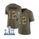 Youth Nike Philadelphia Eagles #12 Randall Cunningham Limited Olive Camo 2017 Salute to Service Super Bowl LII NFL Jersey