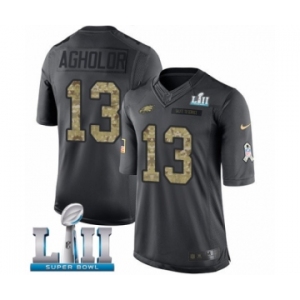 Youth Nike Philadelphia Eagles #13 Nelson Agholor Limited Black 2016 Salute to Service Super Bowl LII NFL Jersey
