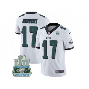 Youth Nike Philadelphia Eagles #17 Alshon Jeffery White Super Bowl LII Champions Stitched NFL Vapor Untouchable Limited Jersey