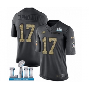 Youth Nike Philadelphia Eagles #17 Harold Carmichael Limited Black 2016 Salute to Service Super Bowl LII NFL Jersey
