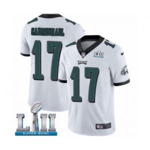 Youth Nike Philadelphia Eagles #17 Harold Carmichael White Vapor Untouchable Limited Player Super Bowl LII NFL Jersey