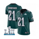 Youth Nike Philadelphia Eagles #21 Patrick Robinson Midnight Green Team Color Vapor Untouchable Limited Player Super Bowl LII NFL Jersey