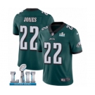 Youth Nike Philadelphia Eagles #22 Sidney Jones Midnight Green Team Color Vapor Untouchable Limited Player Super Bowl LII NFL Jersey
