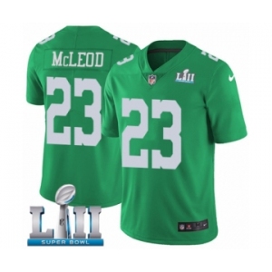Youth Nike Philadelphia Eagles #23 Rodney McLeod Limited Green Rush Vapor Untouchable Super Bowl LII NFL Jersey