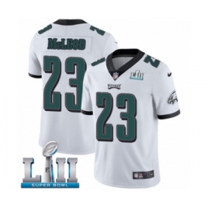 Youth Nike Philadelphia Eagles #23 Rodney McLeod White Vapor Untouchable Limited Player Super Bowl LII NFL Jersey