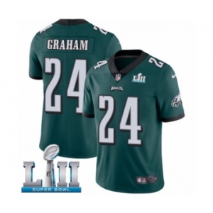 Youth Nike Philadelphia Eagles #24 Corey Graham Midnight Green Team Color Vapor Untouchable Limited Player Super Bowl LII NFL Jersey