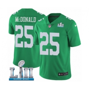 Youth Nike Philadelphia Eagles #25 Tommy McDonald Limited Green Rush Vapor Untouchable Super Bowl LII NFL Jersey
