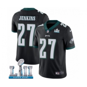Youth Nike Philadelphia Eagles #27 Malcolm Jenkins Black Alternate Vapor Untouchable Limited Player Super Bowl LII NFL Jersey