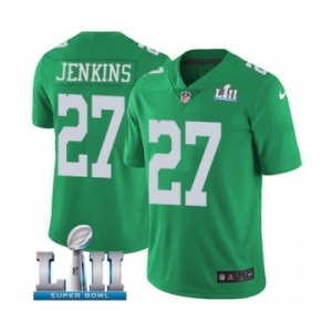 Youth Nike Philadelphia Eagles #27 Malcolm Jenkins Limited Green Rush Vapor Untouchable Super Bowl LII NFL Jersey