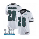 Youth Nike Philadelphia Eagles #28 Wendell Smallwood White Vapor Untouchable Limited Player Super Bowl LII NFL Jersey