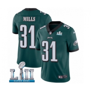 Youth Nike Philadelphia Eagles #31 Jalen Mills Midnight Green Team Color Vapor Untouchable Limited Player Super Bowl LII NFL Jersey
