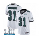 Youth Nike Philadelphia Eagles #31 Wilbert Montgomery White Vapor Untouchable Limited Player Super Bowl LII NFL Jersey