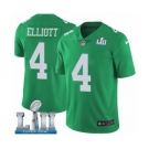 Youth Nike Philadelphia Eagles #4 Jake Elliott Limited Green Rush Vapor Untouchable Super Bowl LII NFL Jersey