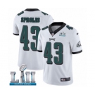 Youth Nike Philadelphia Eagles #43 Darren Sproles White Vapor Untouchable Limited Player Super Bowl LII NFL Jersey