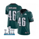 Youth Nike Philadelphia Eagles #46 Herman Edwards Midnight Green Team Color Vapor Untouchable Limited Player Super Bowl LII NFL Jersey