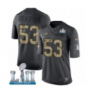 Youth Nike Philadelphia Eagles #53 Nigel Bradham Limited Black 2016 Salute to Service Super Bowl LII NFL Jersey