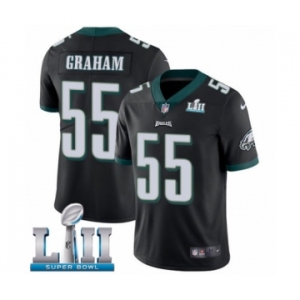 Youth Nike Philadelphia Eagles #55 Brandon Graham Black Alternate Vapor Untouchable Limited Player Super Bowl LII NFL Jersey