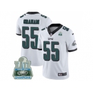 Youth Nike Philadelphia Eagles #55 Brandon Graham White Super Bowl LII Champions Stitched NFL Vapor Untouchable Limited Jersey