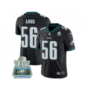 Youth Nike Philadelphia Eagles #56 Chris Long Black Alternate Super Bowl LII Champions Stitched NFL Vapor Untouchable Limited Jersey