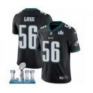 Youth Nike Philadelphia Eagles #56 Chris Long Black Alternate Vapor Untouchable Limited Player Super Bowl LII NFL Jersey