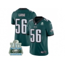 Youth Nike Philadelphia Eagles #56 Chris Long Midnight Green Team Color Super Bowl LII Champions Stitched NFL Vapor Untouchable Limited Jersey