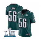 Youth Nike Philadelphia Eagles #56 Chris Long Midnight Green Team Color Vapor Untouchable Limited Player Super Bowl LII NFL Jersey