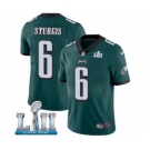 Youth Nike Philadelphia Eagles #6 Caleb Sturgis Midnight Green Team Color Vapor Untouchable Limited Player Super Bowl LII NFL Jersey