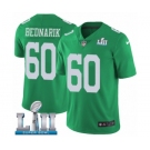 Youth Nike Philadelphia Eagles #60 Chuck Bednarik Limited Green Rush Vapor Untouchable Super Bowl LII NFL Jersey