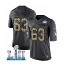 Youth Nike Philadelphia Eagles #63 Dallas Thomas Limited Black 2016 Salute to Service Super Bowl LII NFL Jersey