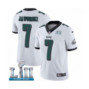 Youth Nike Philadelphia Eagles #7 Ron Jaworski White Vapor Untouchable Limited Player Super Bowl LII NFL Jersey