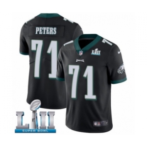 Youth Nike Philadelphia Eagles #71 Jason Peters Black Alternate Vapor Untouchable Limited Player Super Bowl LII NFL Jersey