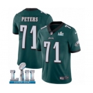 Youth Nike Philadelphia Eagles #71 Jason Peters Midnight Green Team Color Vapor Untouchable Limited Player Super Bowl LII NFL Jersey