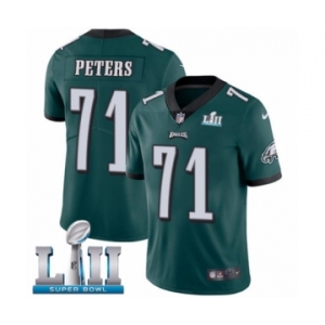 Youth Nike Philadelphia Eagles #71 Jason Peters Midnight Green Team Color Vapor Untouchable Limited Player Super Bowl LII NFL Jersey