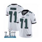 Youth Nike Philadelphia Eagles #71 Jason Peters White Vapor Untouchable Limited Player Super Bowl LII NFL Jersey