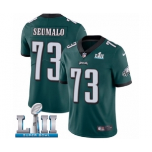 Youth Nike Philadelphia Eagles #73 Isaac Seumalo Midnight Green Team Color Vapor Untouchable Limited Player Super Bowl LII NFL Jersey