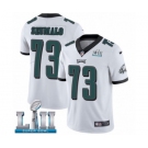 Youth Nike Philadelphia Eagles #73 Isaac Seumalo White Vapor Untouchable Limited Player Super Bowl LII NFL Jersey