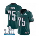 Youth Nike Philadelphia Eagles #75 Vinny Curry Midnight Green Team Color Vapor Untouchable Limited Player Super Bowl LII NFL Jersey