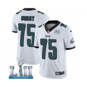 Youth Nike Philadelphia Eagles #75 Vinny Curry White Vapor Untouchable Limited Player Super Bowl LII NFL Jersey