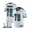 Youth Nike Philadelphia Eagles #79 Brandon Brooks White Vapor Untouchable Limited Player Super Bowl LII NFL Jersey