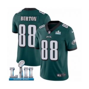 Youth Nike Philadelphia Eagles #88 Trey Burton Midnight Green Team Color Vapor Untouchable Limited Player Super Bowl LII NFL Jersey
