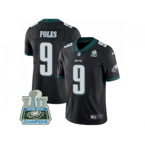 Youth Nike Philadelphia Eagles #9 Nick Foles Black Alternate Super Bowl LII Champions Stitched NFL Vapor Untouchable Limited Jersey
