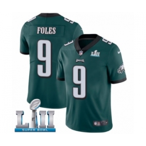 Youth Nike Philadelphia Eagles #9 Nick Foles Midnight Green Team Color Vapor Untouchable Limited Player Super Bowl LII NFL Jersey