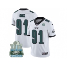 Youth Nike Philadelphia Eagles #91 Fletcher Cox White Super Bowl LII Champions Stitched NFL Vapor Untouchable Limited Jersey