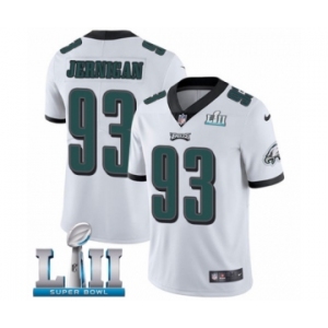 Youth Nike Philadelphia Eagles #93 Timmy Jernigan White Vapor Untouchable Limited Player Super Bowl LII NFL Jersey
