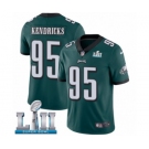 Youth Nike Philadelphia Eagles #95 Mychal Kendricks Midnight Green Team Color Vapor Untouchable Limited Player Super Bowl LII NFL Jersey